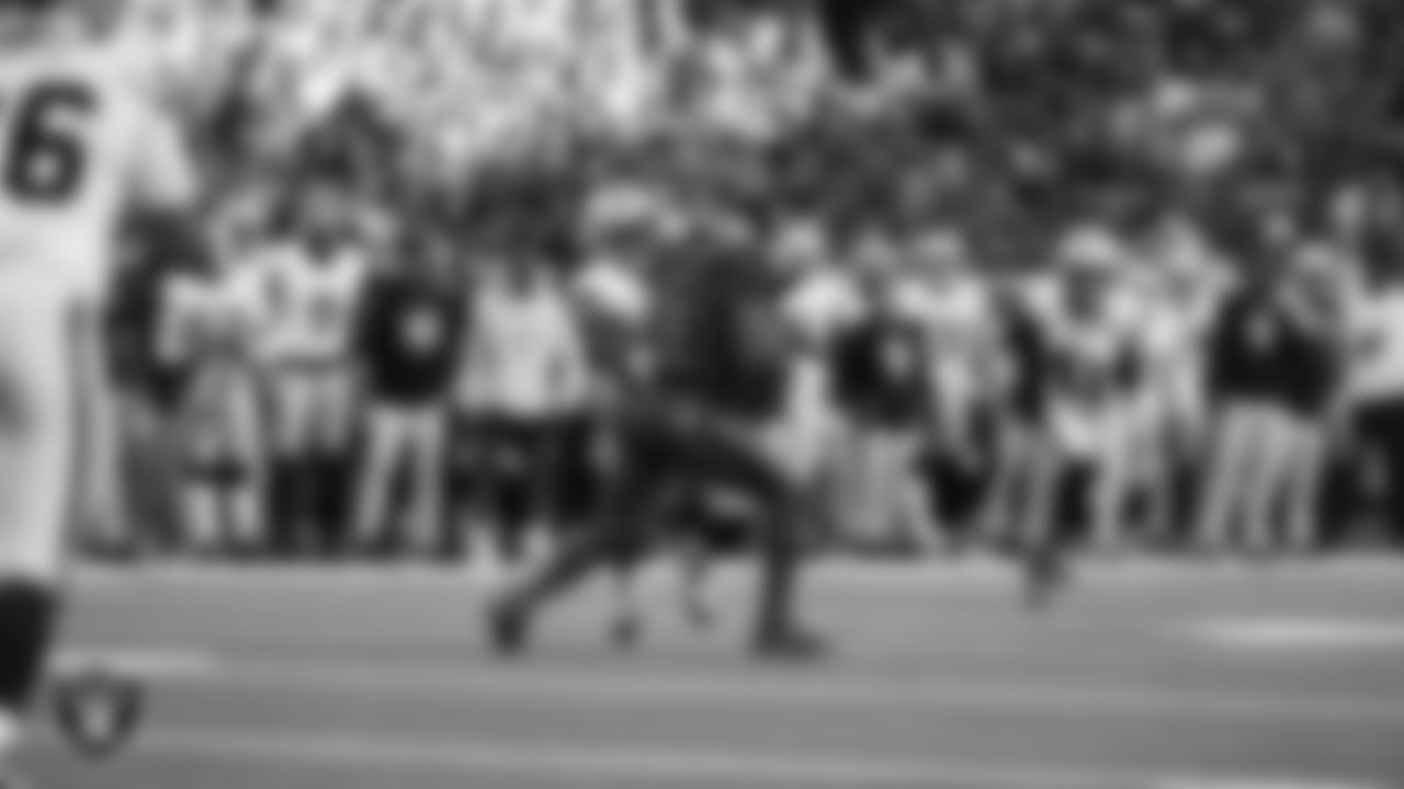 Las Vegas Raiders linebacker Devin White (45) makes a tackle during the regular season away game against the Houston Texans at NRG Stadium.