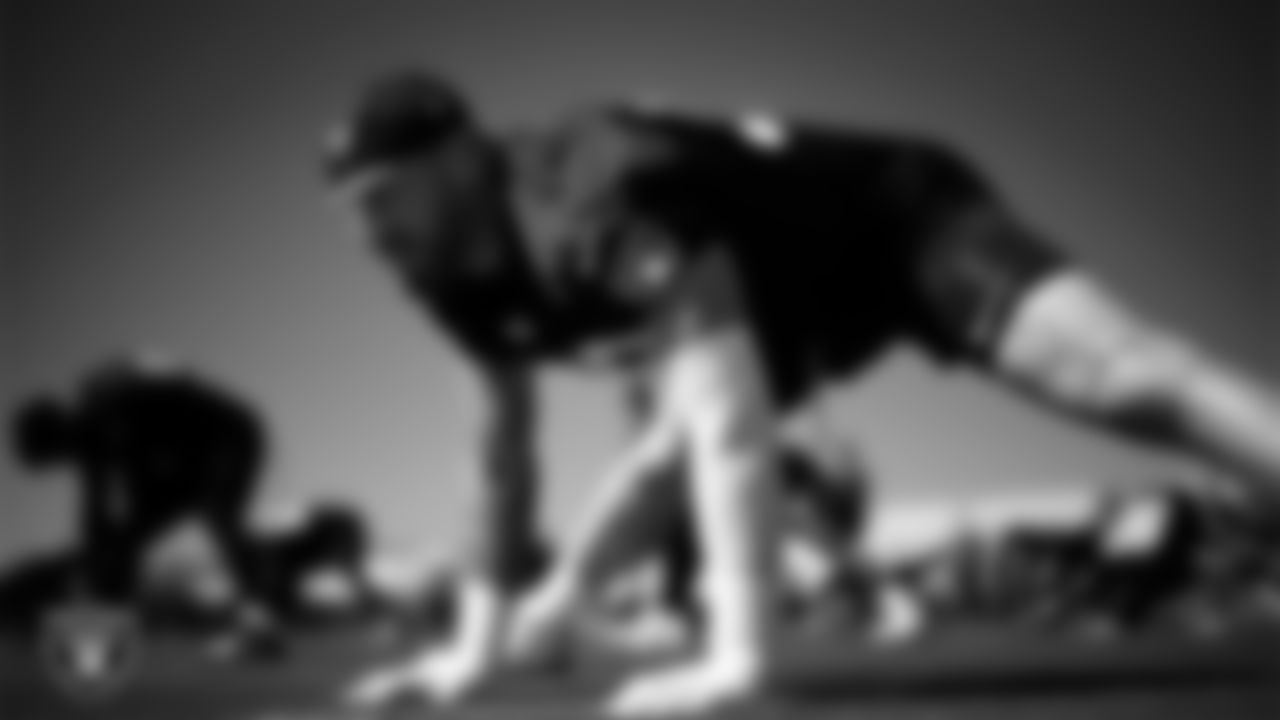 Las Vegas Raiders defensive end Maxx Crosby (98) at a workout during phase two of the offseason program at Intermountain Health Performance Center.