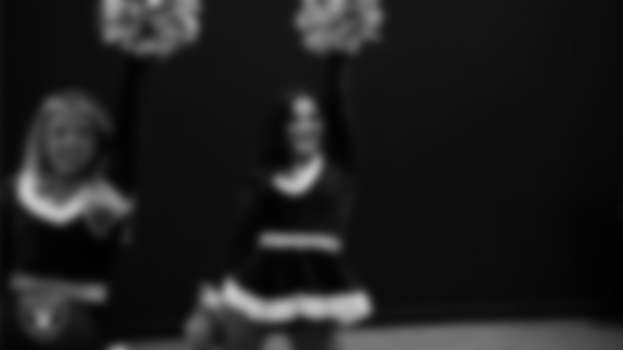 Raiderette Amanda performs during the Junior Raiderettes Banquet at The Studio.