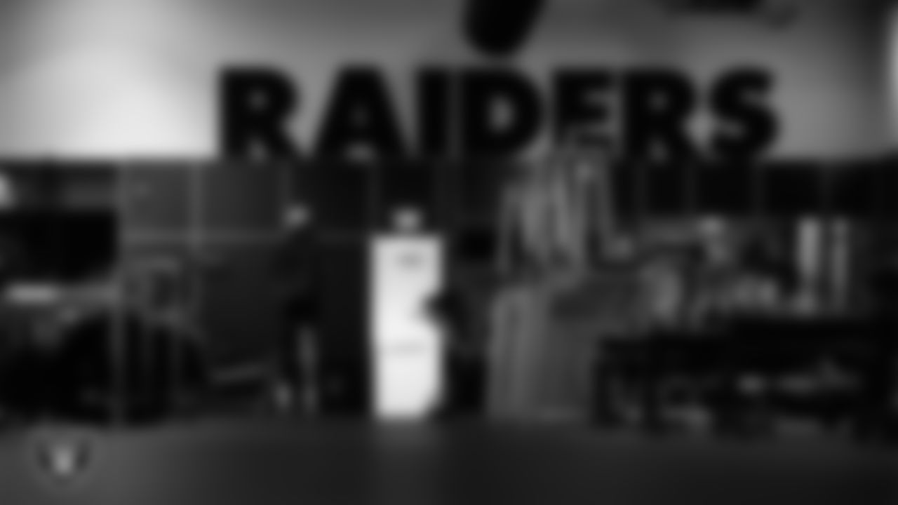 Las Vegas Raiders quarterback Aidan O'Connell (12) during practice at Intermountain Health Performance Center.