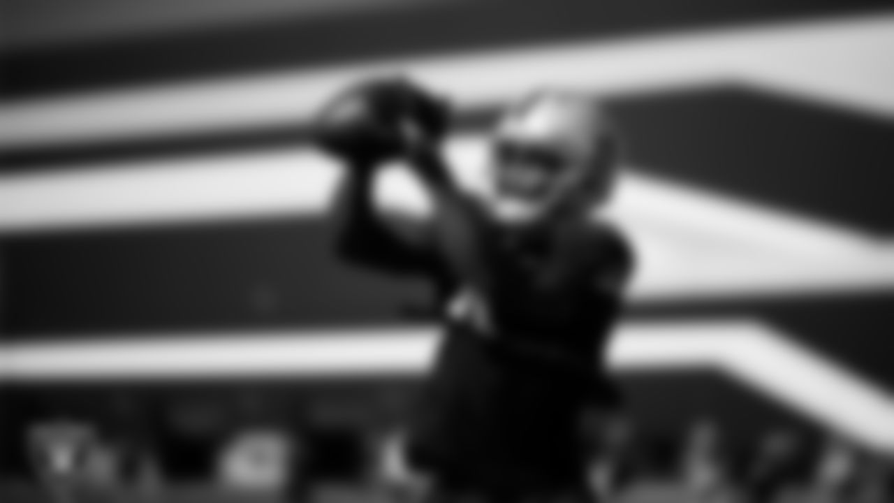 Las Vegas Raiders wide receiver Shedrick Jackson (4) during practice at Intermountain Health Performance Center.