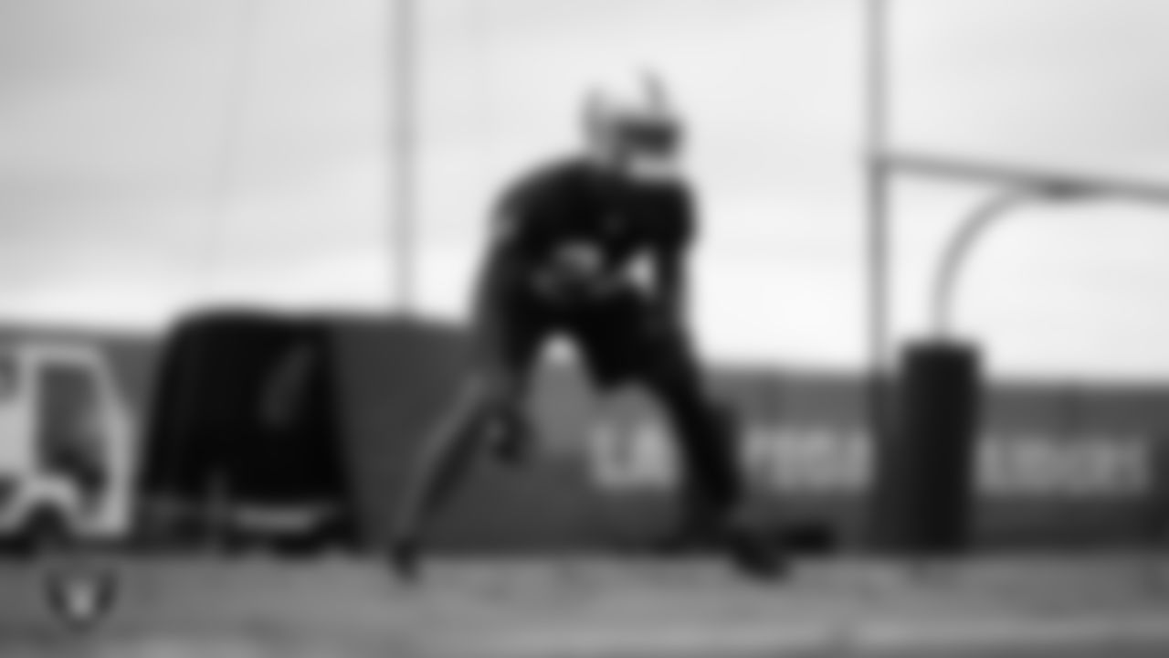 Las Vegas Raiders cornerback Marcus Peters (24) during practice at Intermountain Health Performance Center.