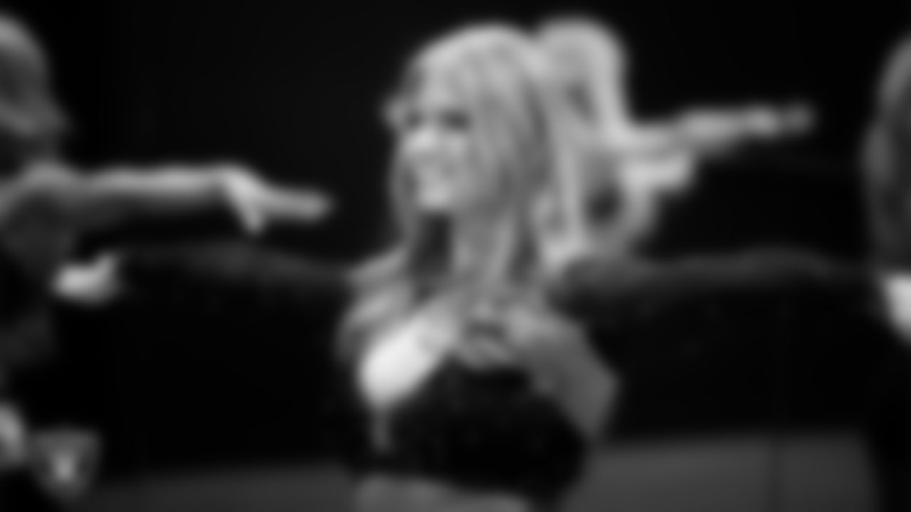 A dancer during the semifinal round of the 2025 Raiderettes Auditions at The Studio.