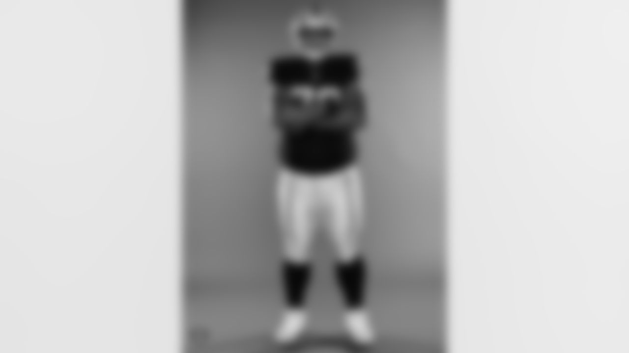 Las Vegas Raiders defensive lineman Laki Tasi (79) poses for a photo at the 2025 Raiders Media Day.