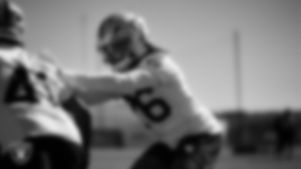 Las Vegas Raiders cornerback Darien Porter (26) during practice at Intermountain Health Performance Center.