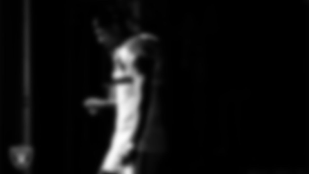 Las Vegas Raiders safety Isaiah Pola-Mao (20) walks out to the field for practice at Intermountain Health Performance Center.