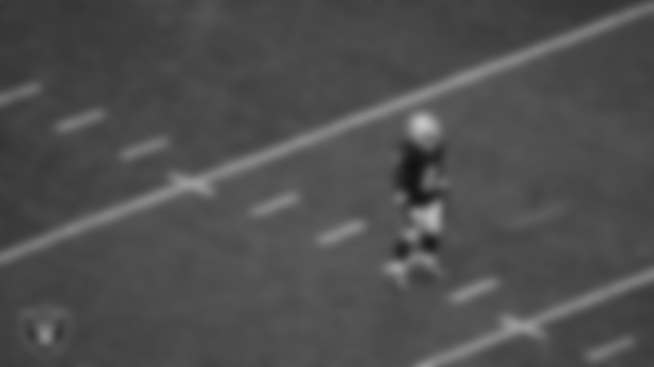 Las Vegas Raiders running back Ashton Jeanty (2) lines up before the snap during the regular season home game against the New York Giants at Allegiant Stadium.