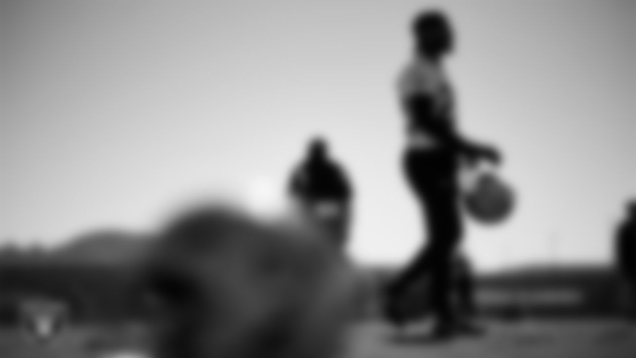 Las Vegas Raiders cornerback Eric Stokes (22) during practice at Intermountain Health Performance Center.