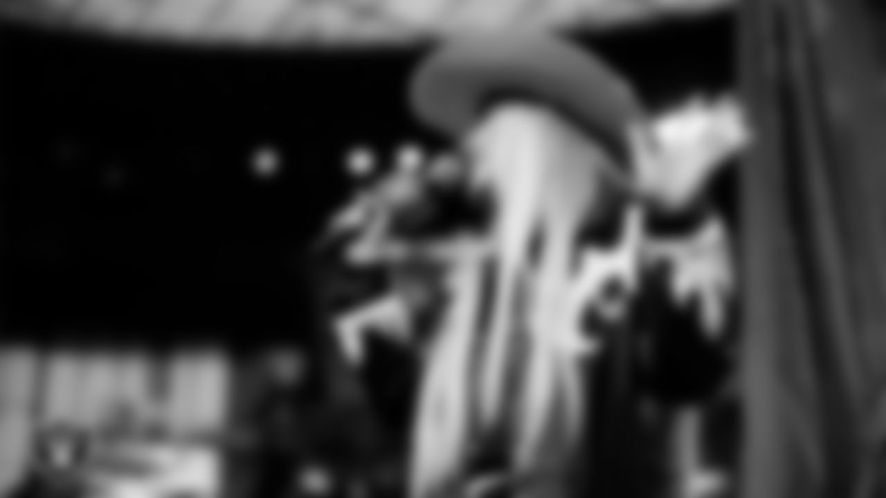 Singer and songwriter Brooke Eden performs the national anthem before the Las Vegas Raiders' regular season home game against the Denver Broncos at Allegiant Stadium.