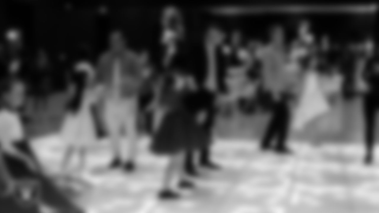 Attendees dance during the Valentine's Day Dance at The Studio.