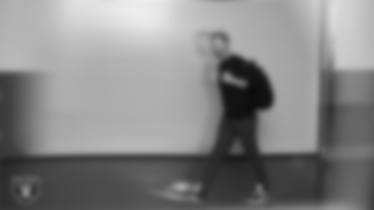 Las Vegas Raiders General Manager John Spytek arrives to the regular season away game against the Los Angeles Chargers at SoFi Stadium.