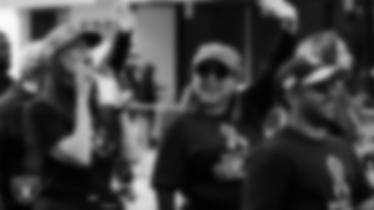 Members of the Las Vegas Raiders during the Veterans Day Parade in Downtown Las Vegas.