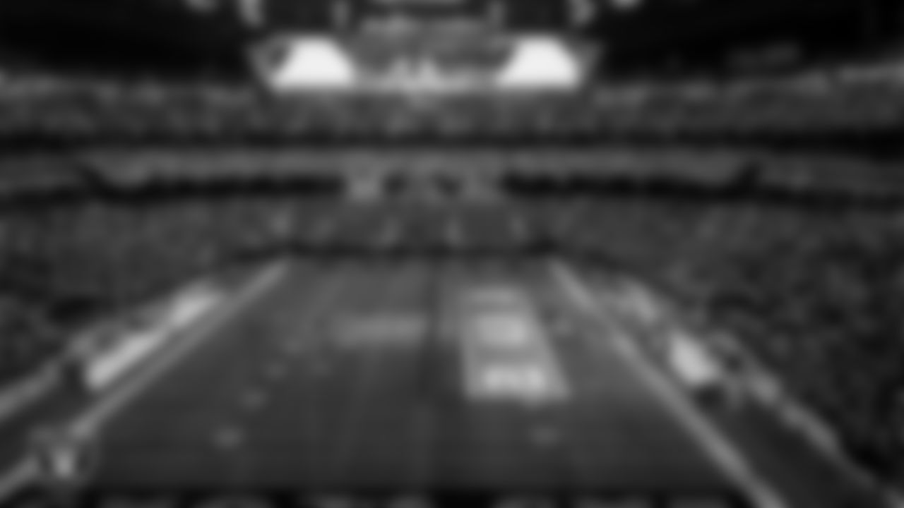 A view of Allegiant Stadium during Eric Allen's Ring of Excellence ceremony during halftime of the Raiders' regular season home game against the Tennessee Titans at Allegiant Stadium.