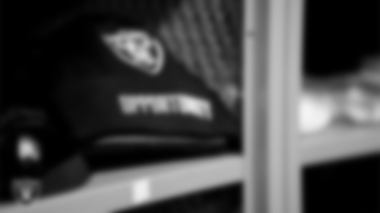 The locker room prior to the Las Vegas Raiders' arrival for their regular season away game against the Philadelphia Eagles at Lincoln Financial Field.