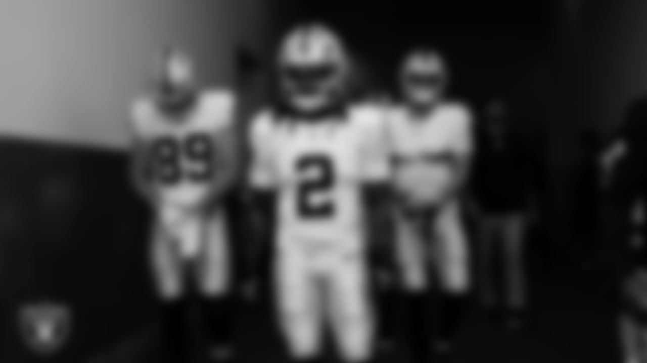 Las Vegas Raiders running back Ashton Jeanty (2) walks down the tunnel before the regular season away game against the Los Angeles Chargers at SoFi Stadium.