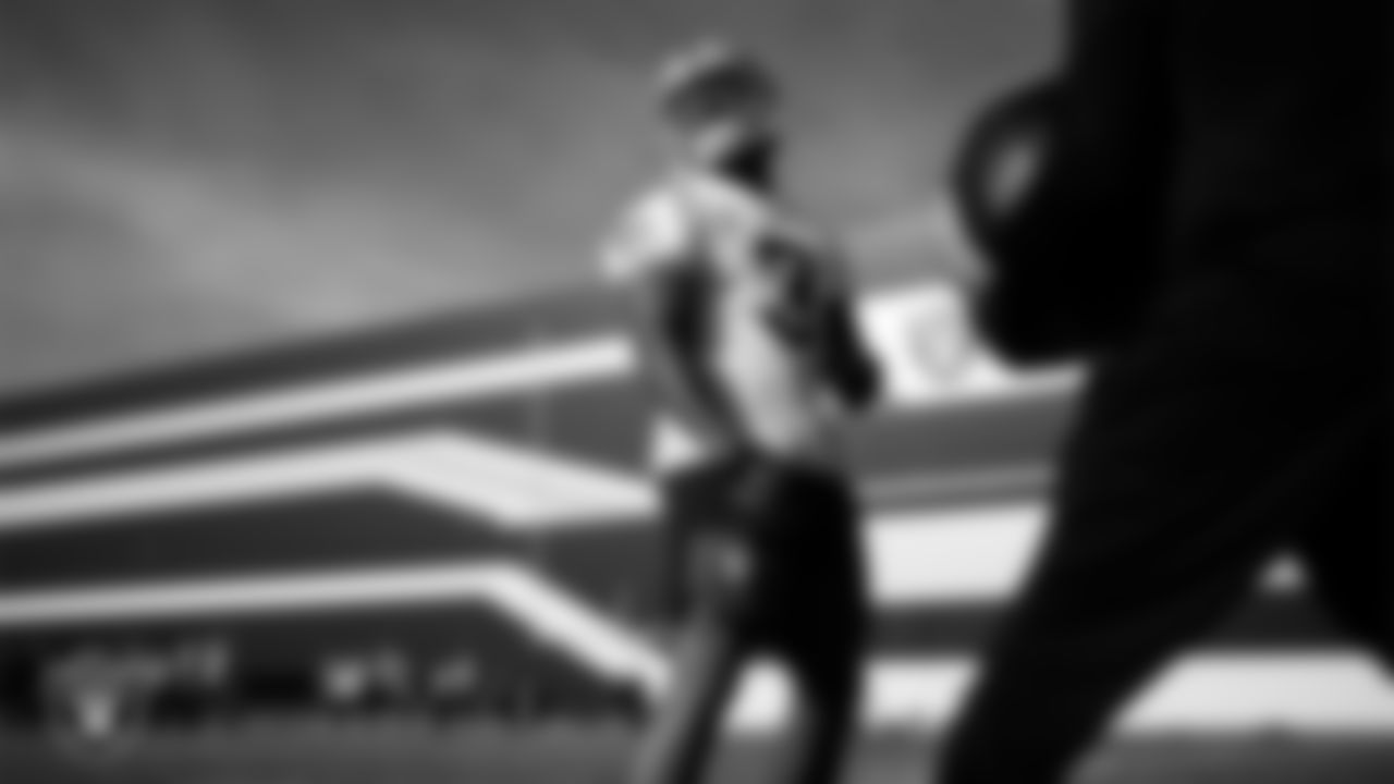 Las Vegas Raiders running back Zamir White (3) during practice at Intermountain Health Performance Center.