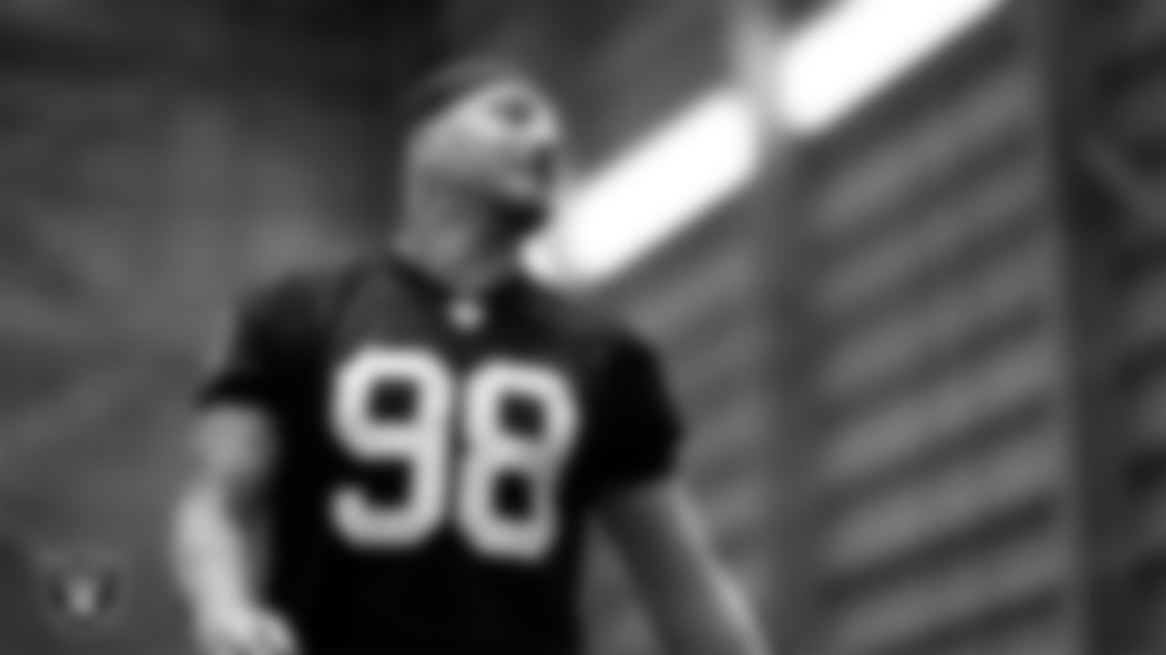 Las Vegas Raiders defensive end Maxx Crosby (98) at an Organized Team Activity (OTA) at Intermountain Health Performance Center.