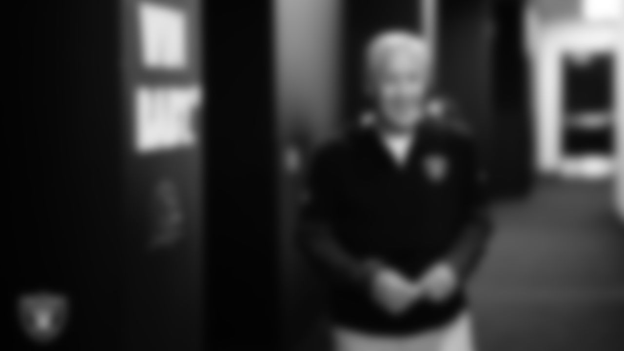 Las Vegas Raiders Head Coach Pete Carroll exits the locker room before the regular season home game against the Tennessee Titans at Allegiant Stadium.