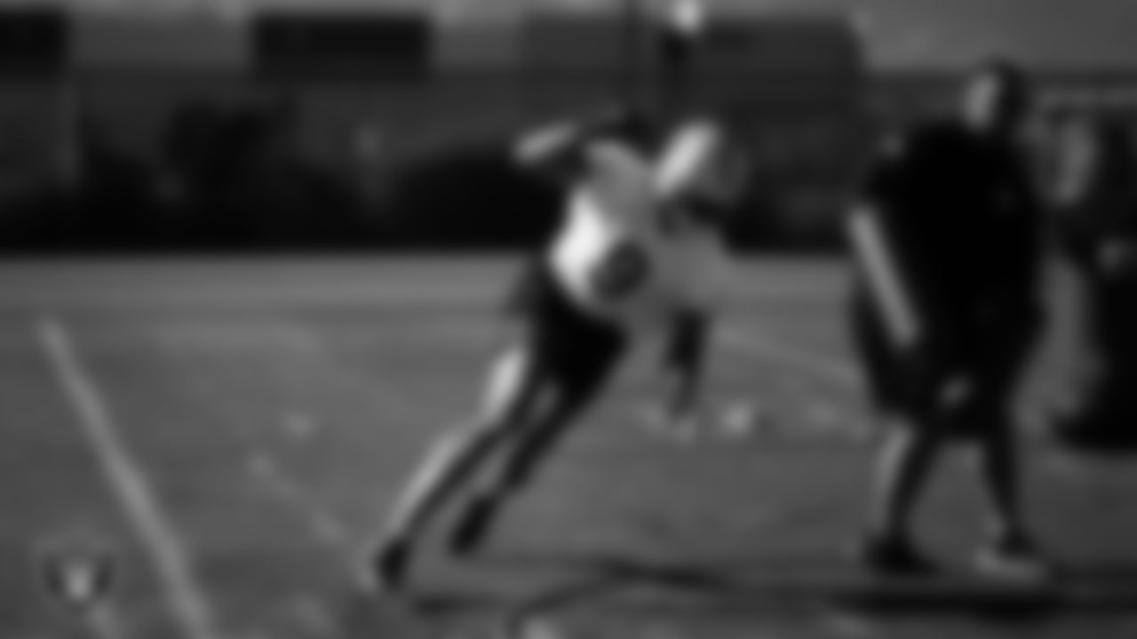 Las Vegas Raiders defensive end Tyree Wilson (9) during practice at Intermountain Health Performance Center.