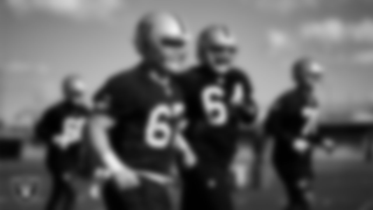 Las Vegas Raiders center Will Putnam (67) during practice at Intermountain Health Performance Center.