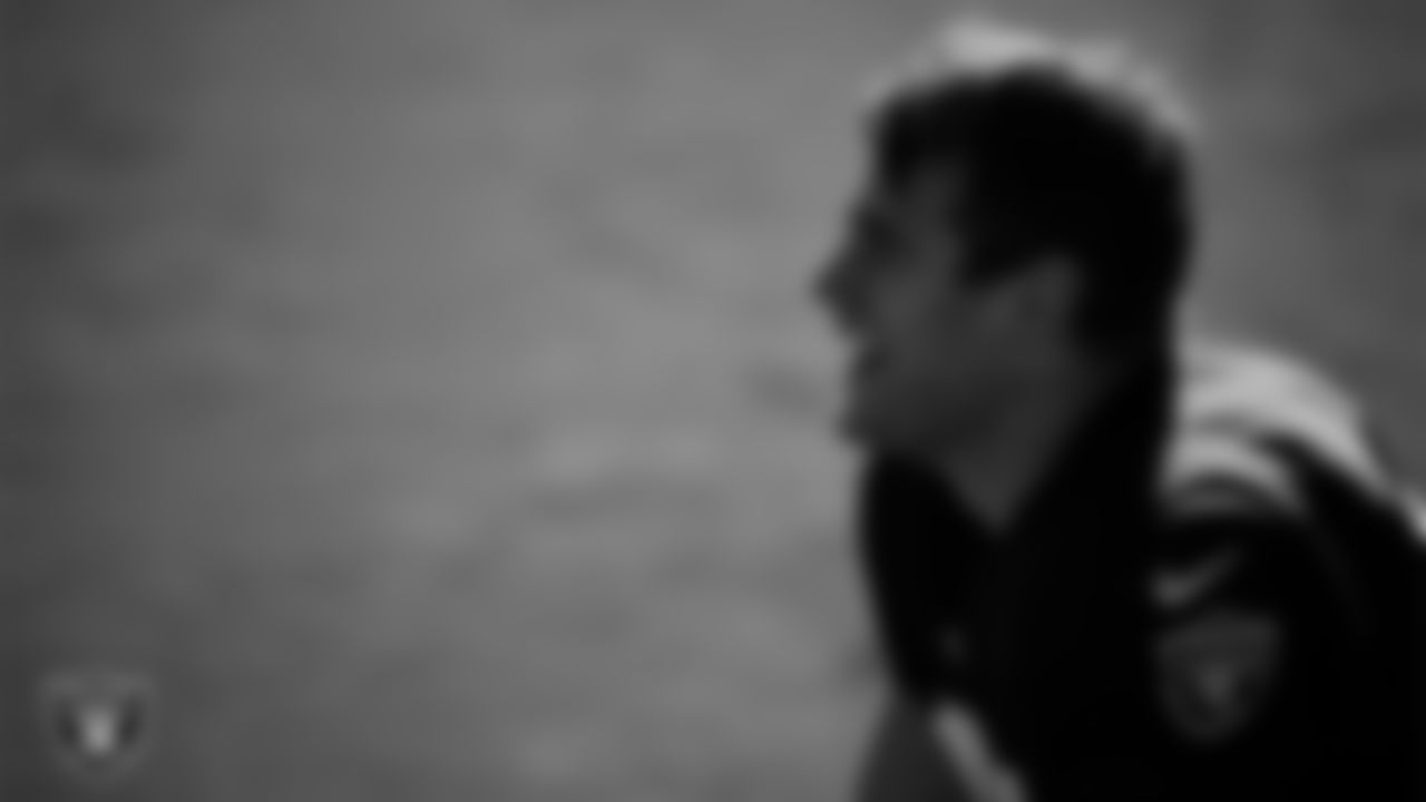 Las Vegas Raiders tight end Michael Mayer (87) during practice at Intermountain Health Performance Center.