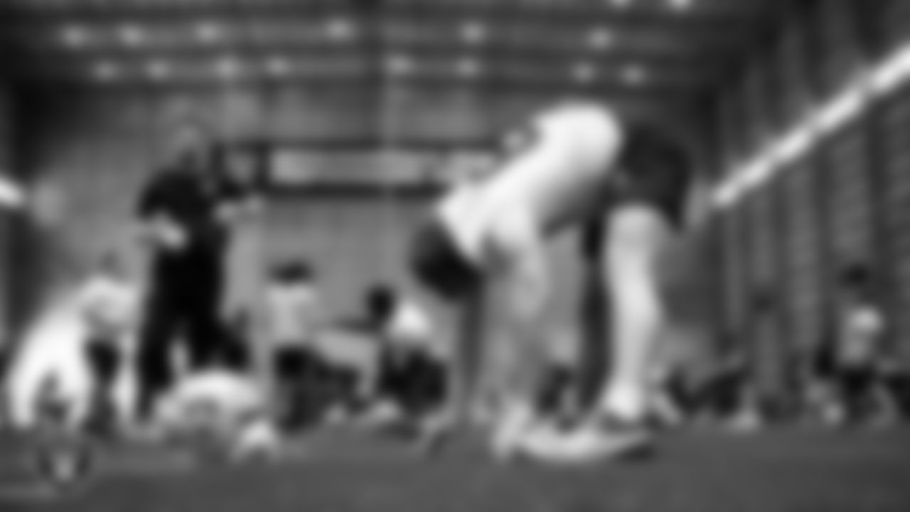 Las Vegas Raiders tight end Michael Mayer (87) at an Organized Team Activity (OTA) at Intermountain Health Performance Center.
