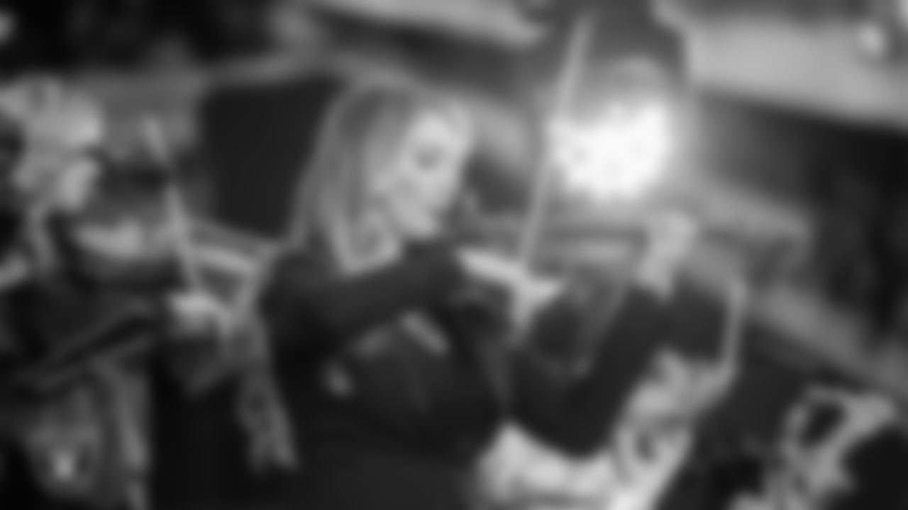 The Raiders House Band before the regular season home game against the New York Giants at Allegiant Stadium.