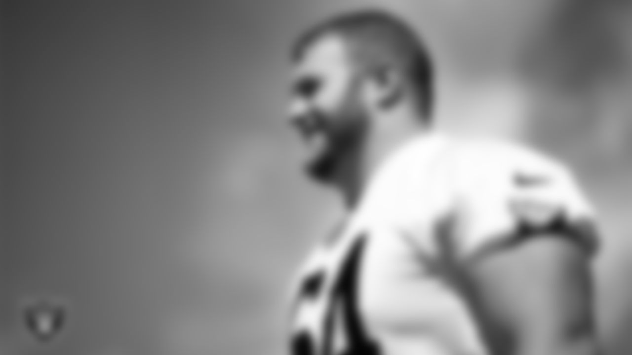 Las Vegas Raiders center Jarrod Hufford (64) at an Organized Team Activity (OTA) at Intermountain Health Performance Center.