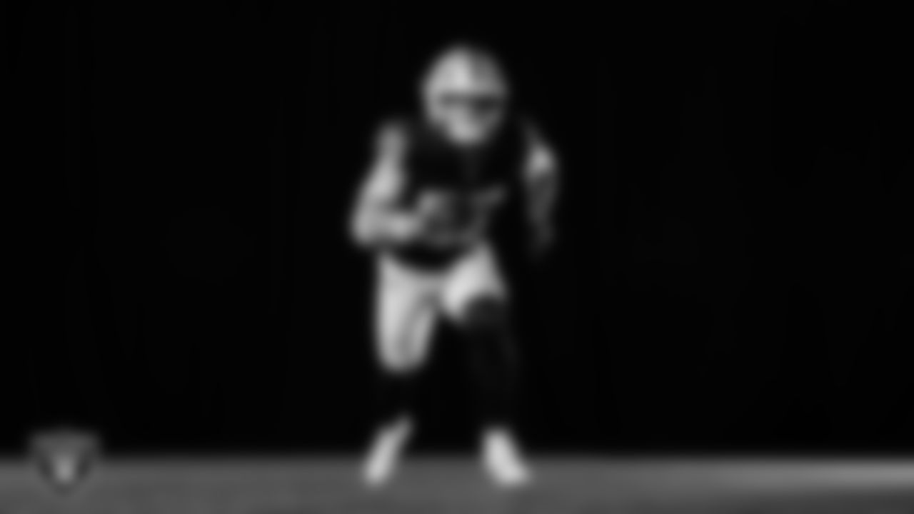 Las Vegas Raiders linebacker Cody Lindenberg (55) poses for a photo at the 2025 Raiders Media Day.