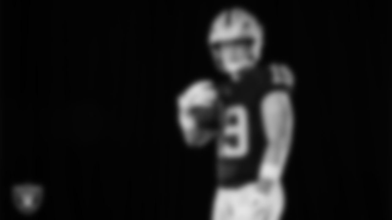 Las Vegas Raiders wide receiver Tommy Mellott (19) poses for a photo at the 2025 Raiders Media Day.