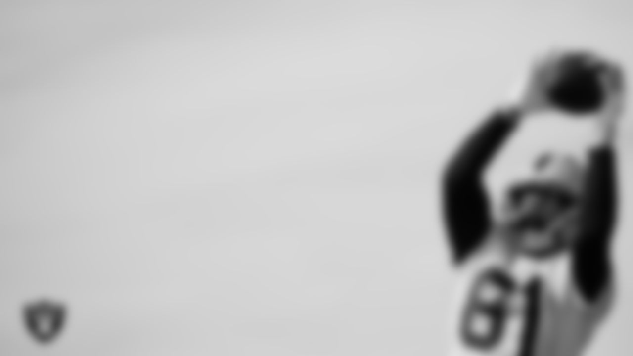 Las Vegas Raiders wide receiver Alex Bachman (81) during practice at Intermountain Health Performance Center.