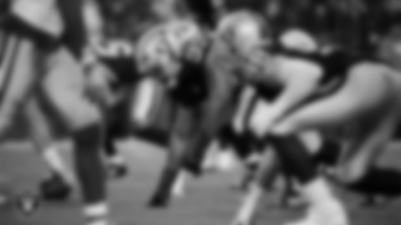 Las Vegas Raiders defensive tackle Thomas Booker IV (99) lines up before the snap during the regular season home game against the Dallas Cowboys at Allegiant Stadium.