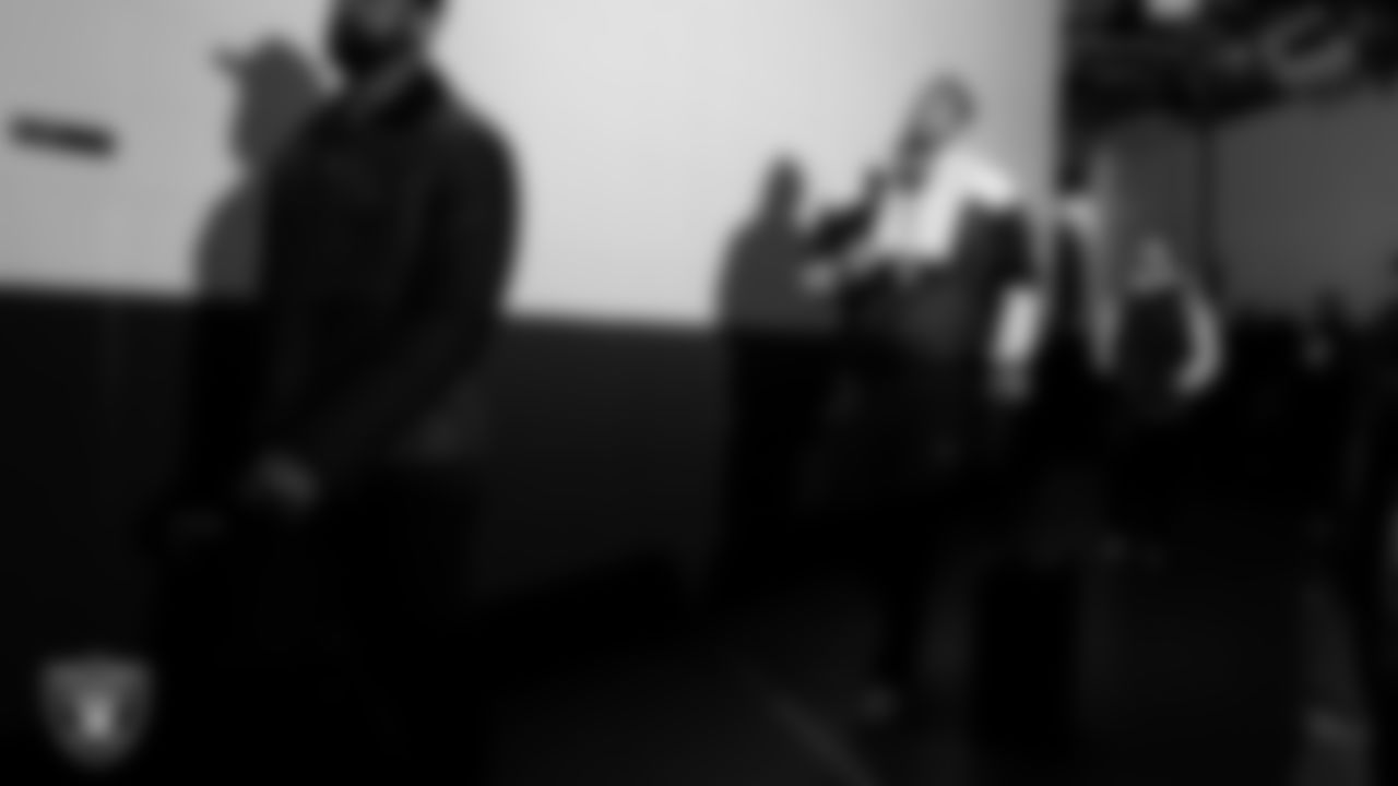 Las Vegas Raiders defensive end Charles Snowden (49) arrives to the regular season away game against the Philadelphia Eagles at Lincoln Financial Field.