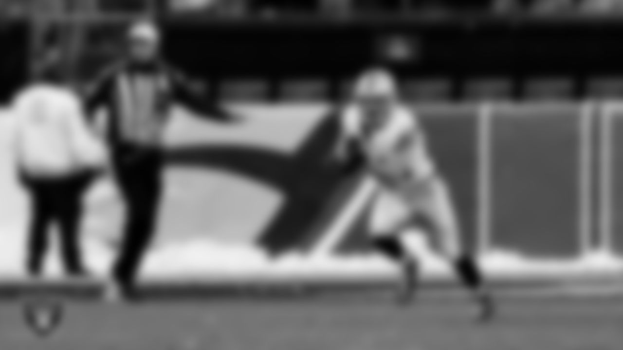 Las Vegas Raiders running back Dylan Laube (23) during the regular season away game against the Philadelphia Eagles at Lincoln Financial Field.