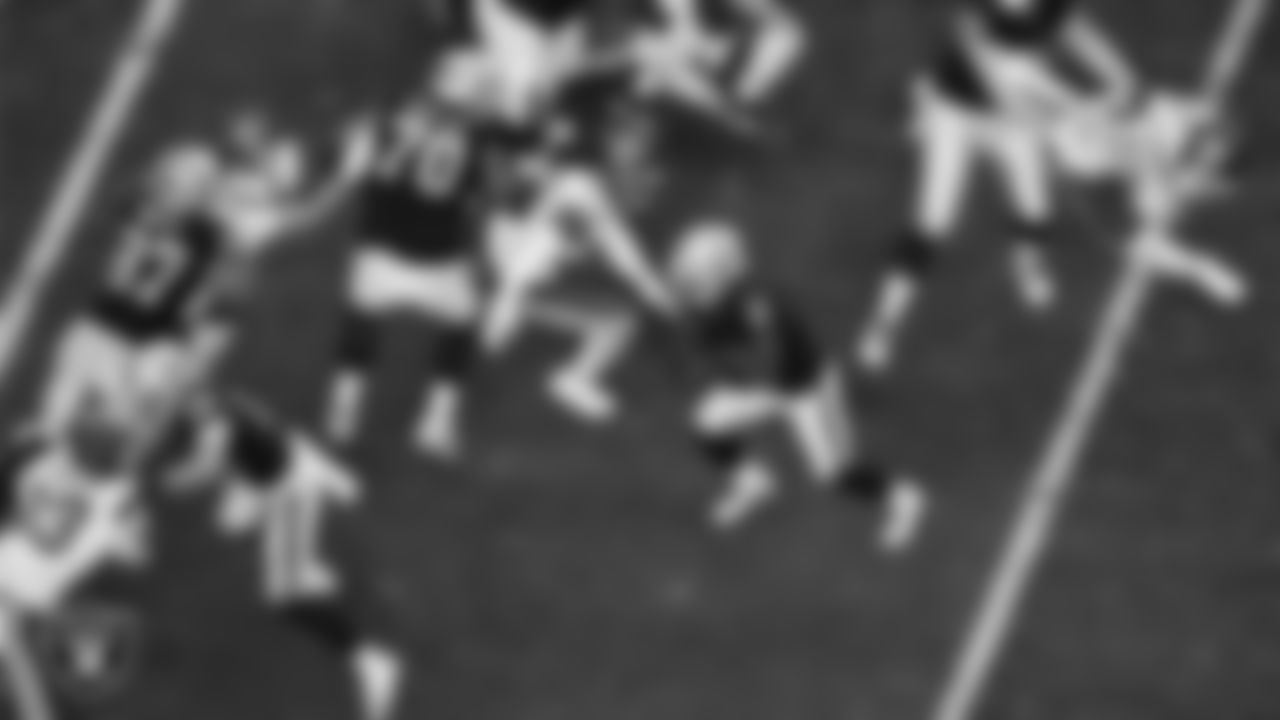 Las Vegas Raiders running back Ashton Jeanty (2) rushes during the regular season home game against the Kansas City Chiefs at Allegiant Stadium.