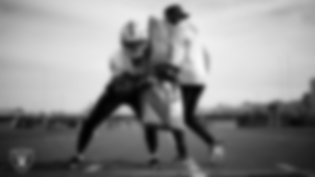 Las Vegas Raiders cornerback Decamerion Richardson (25) during practice at Intermountain Health Performance Center.