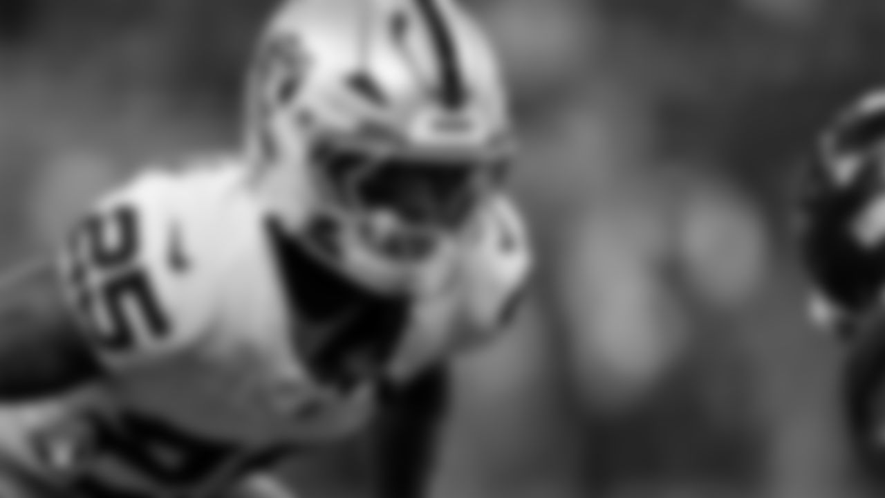 Las Vegas Raiders cornerback Decamerion Richardson (25) during the regular season away game against the Houston Texans at NRG Stadium.