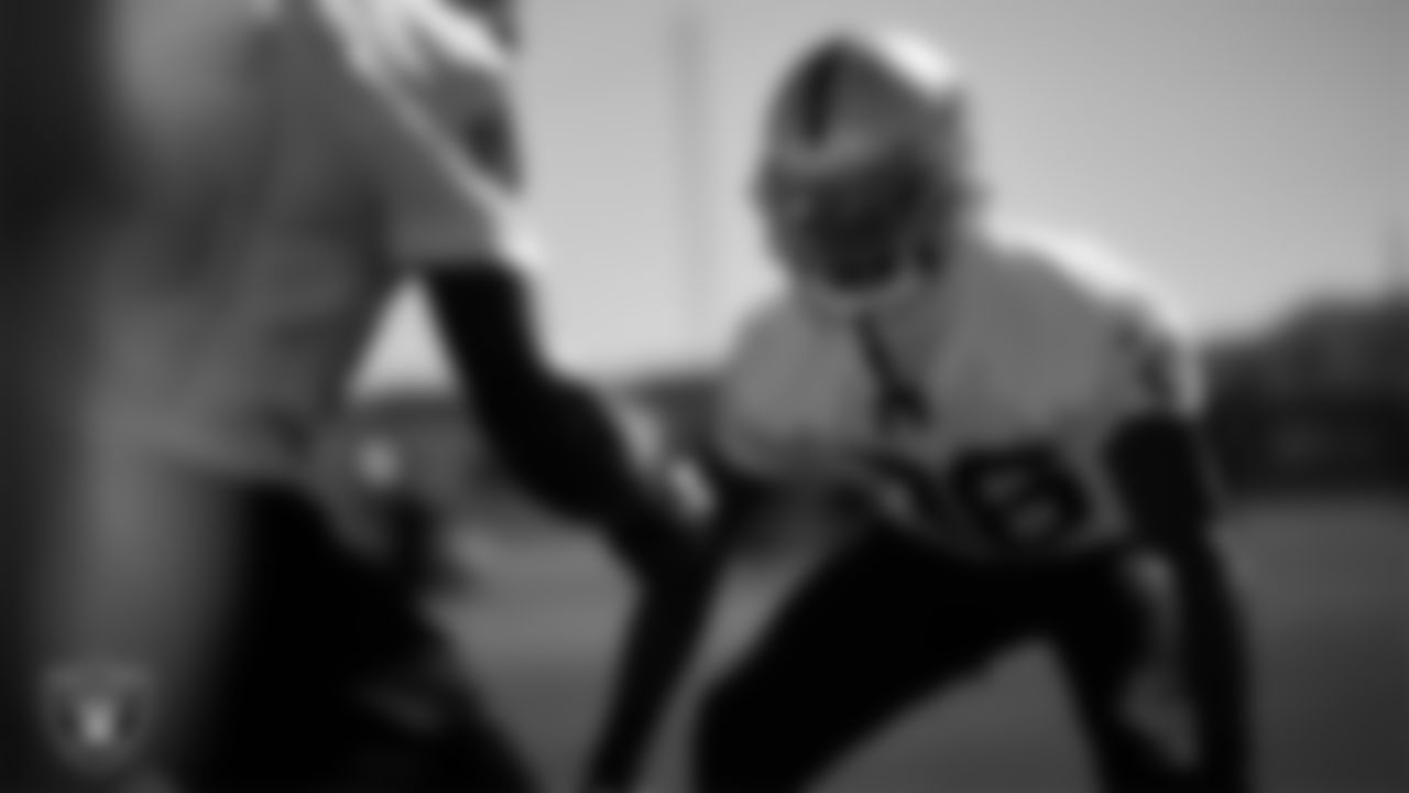 Las Vegas Raiders cornerback Kyu Blu Kelly (36) during practice at Intermountain Health Performance Center.