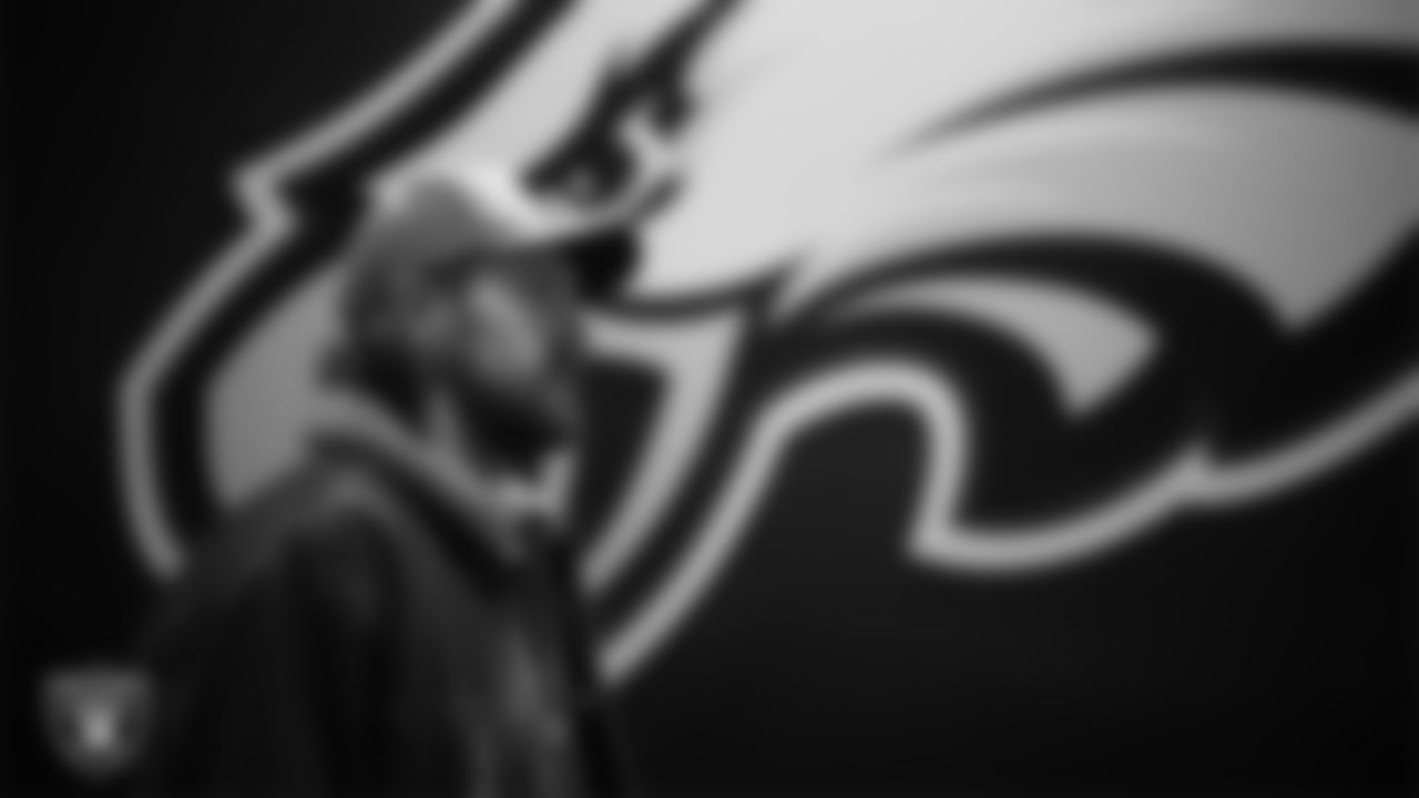 Las Vegas Raiders punter AJ Cole (6) arrives to the regular season away game against the Philadelphia Eagles at Lincoln Financial Field.