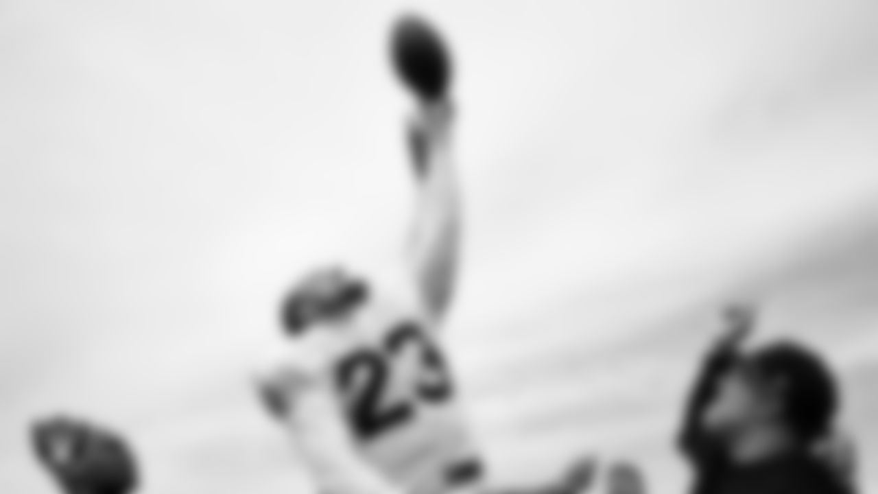 Las Vegas Raiders running back Dylan Laube (23) during practice at Intermountain Health Performance Center.