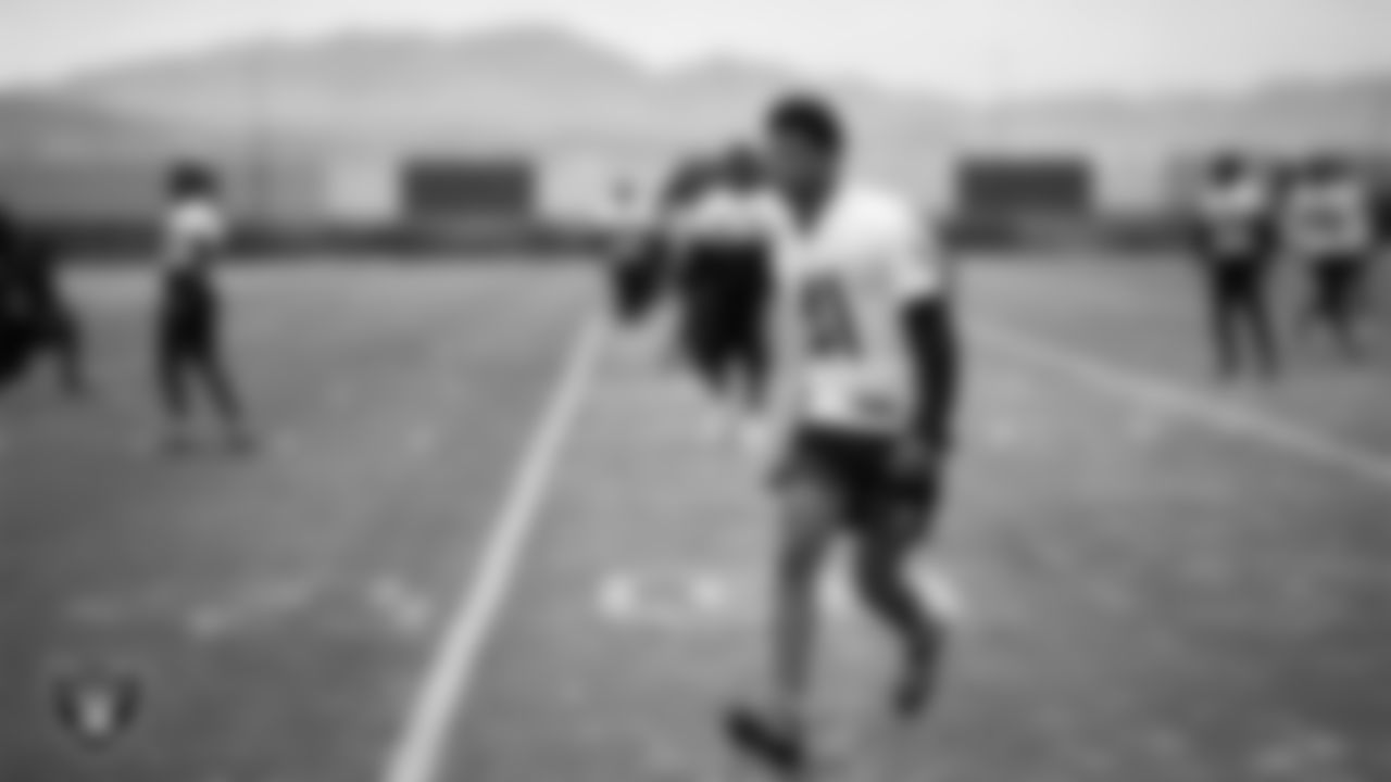 Las Vegas Raiders cornerback Greedy Vance (41) during practice at Intermountain Health Performance Center.