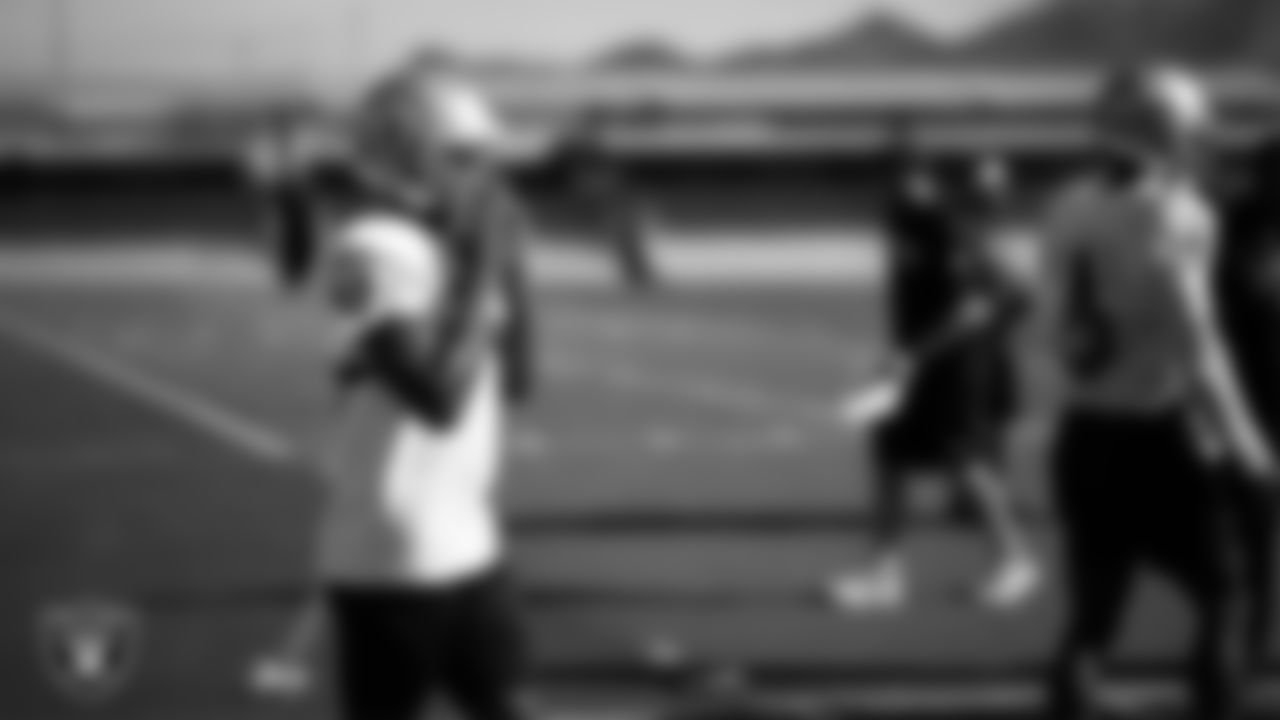 Las Vegas Raiders wide receiver Phillip Dorsett II (13) during practice at Intermountain Health Performance Center.