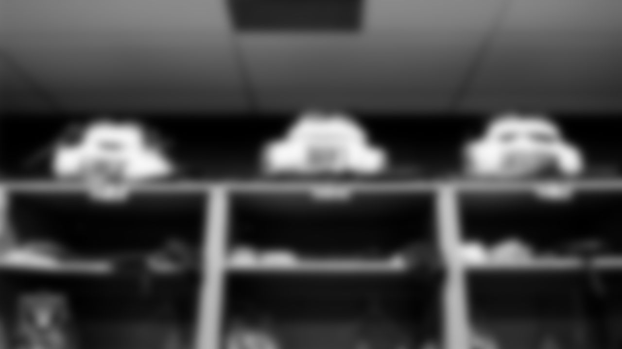 The locker room prior to the Las Vegas Raiders' arrival for their regular season away game against the Philadelphia Eagles at Lincoln Financial Field.