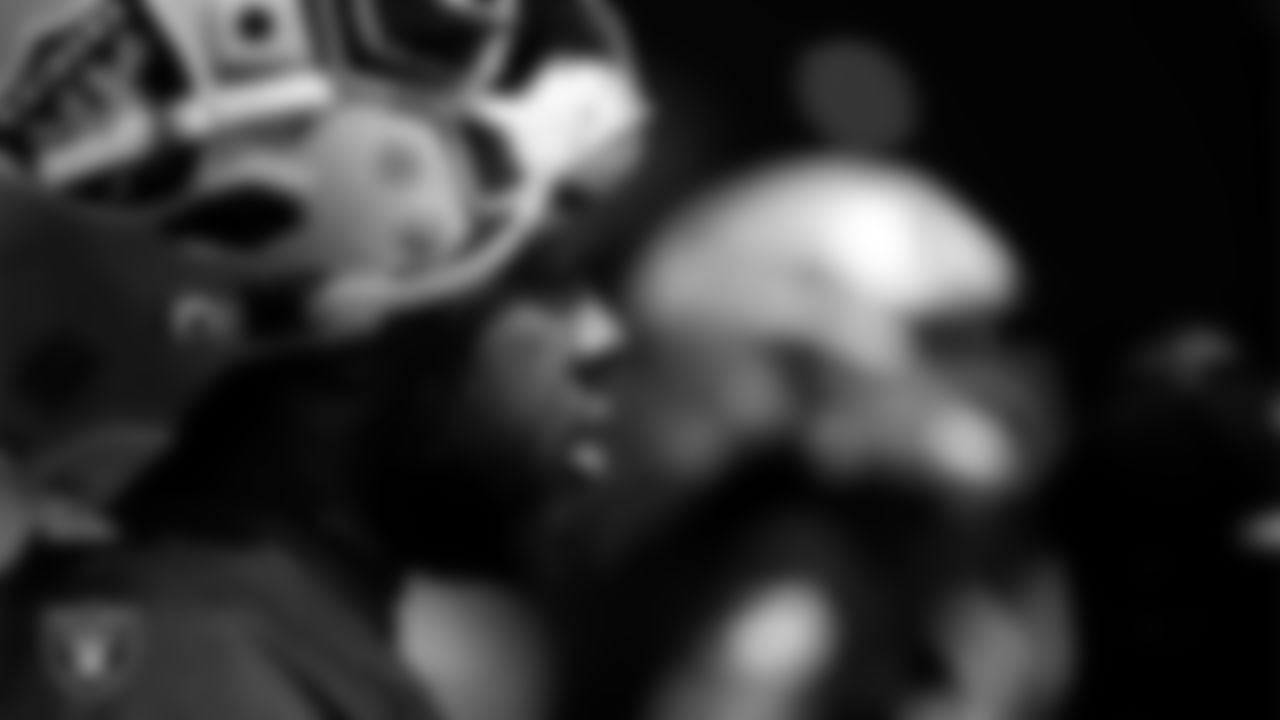 Las Vegas Raiders defensive tackle Tank Booker (73) at an Organized Team Activity (OTA) at Intermountain Health Performance Center.