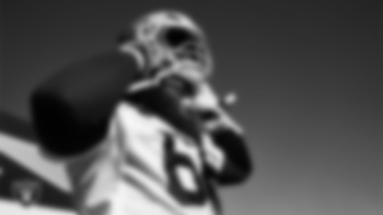 Las Vegas Raiders guard Dylan Parham (66) during practice at Intermountain Health Performance Center.