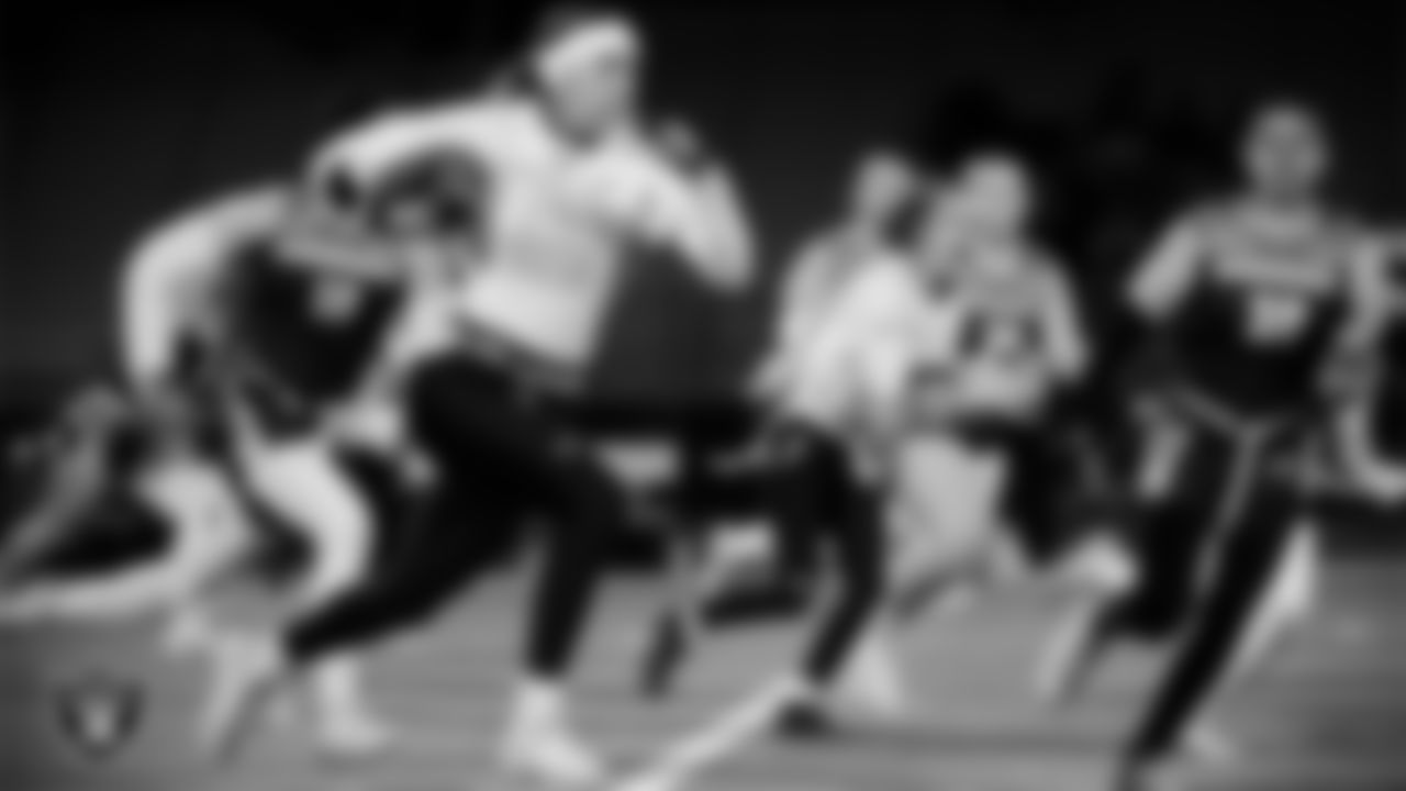 Bonanza High School hosts Amplus Academy during the Las Vegas Raiders' High School Flag Football Showcase game at Bonanza High School.