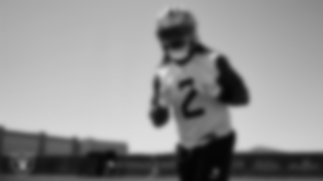 Las Vegas Raiders running back Ashton Jeanty (2) on the field for mandatory minicamp at Intermountain Health Performance Center.