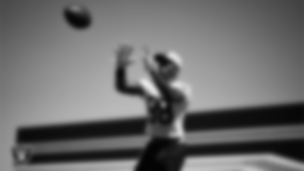 Las Vegas Raiders tight end Justin Shorter (88) at a workout during phase two of the offseason program at Intermountain Health Performance Center.