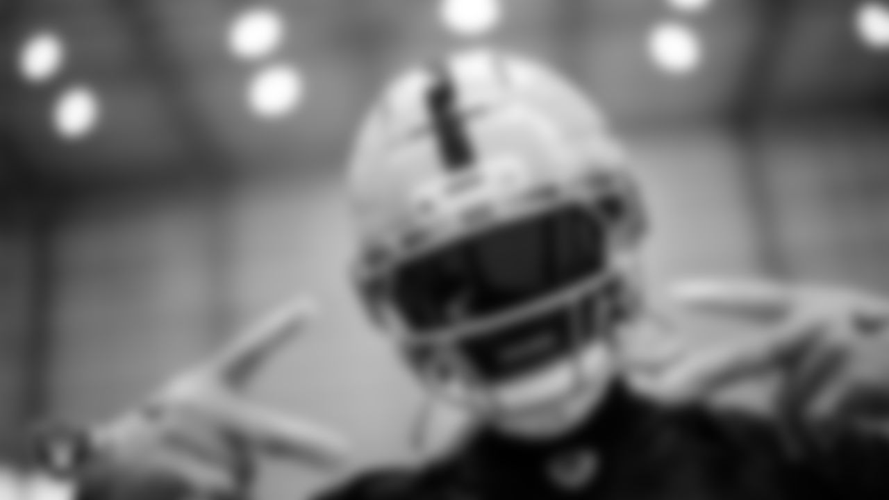 Las Vegas Raiders cornerback Darnay Holmes (30) on the field for practice at 2025 Training Camp at Intermountain Health Performance Center.