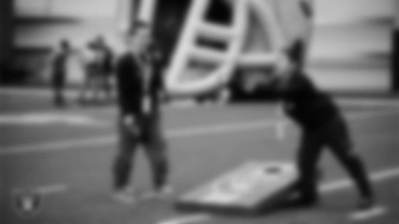 Students enjoy an activity during a Raiders Youth Holiday Party at Intermountain Health Performance Center.